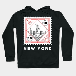 New York Stamp Design Hoodie